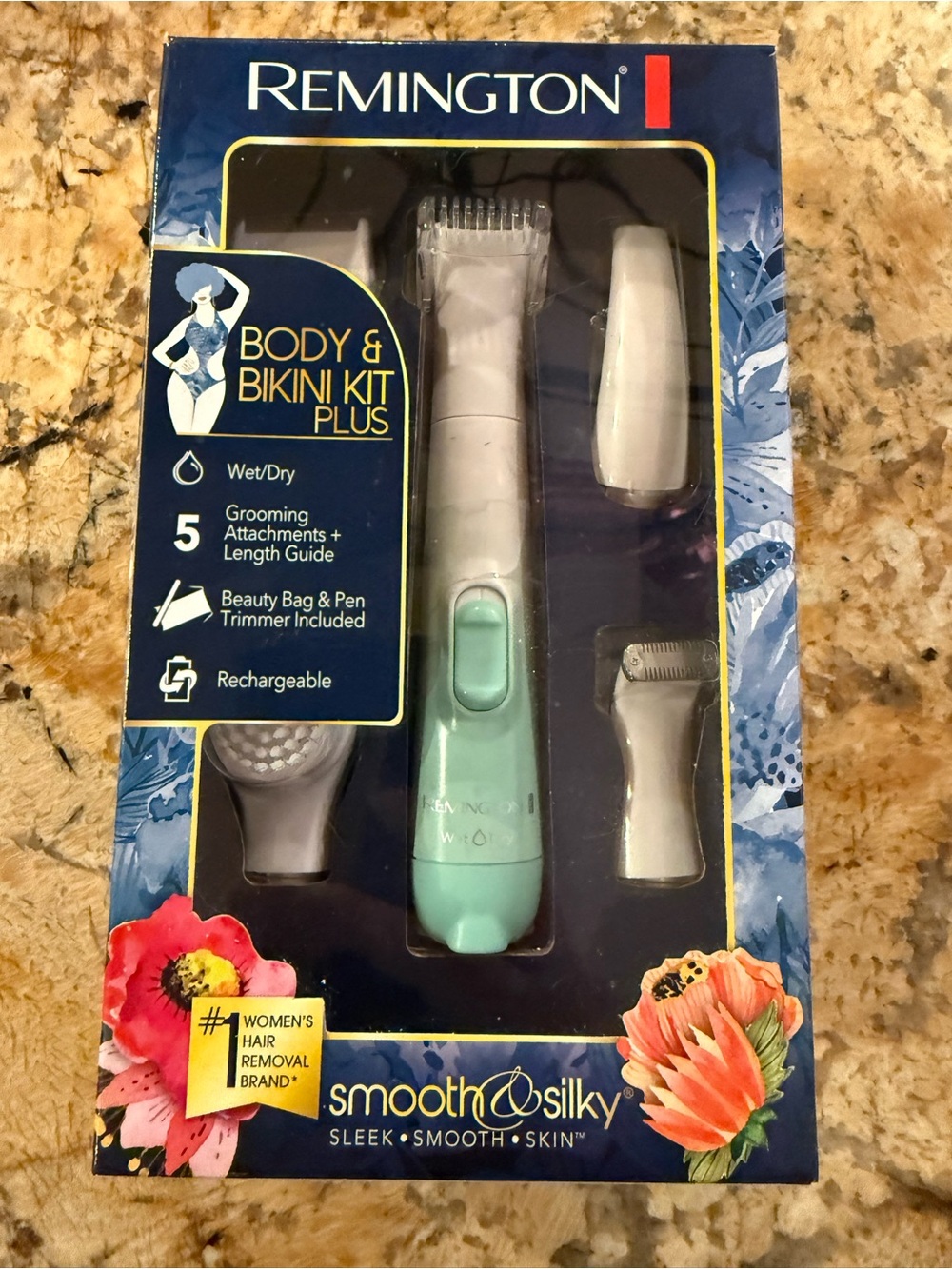 NEW Remington Smooth & Silky 5-Piece Body and Bikini Groomer Kit WPG405